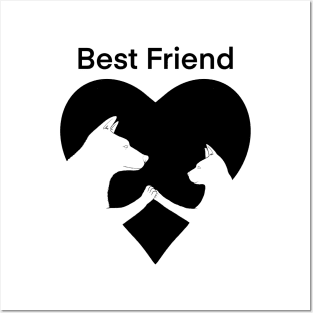 Dog and cat best friends Posters and Art